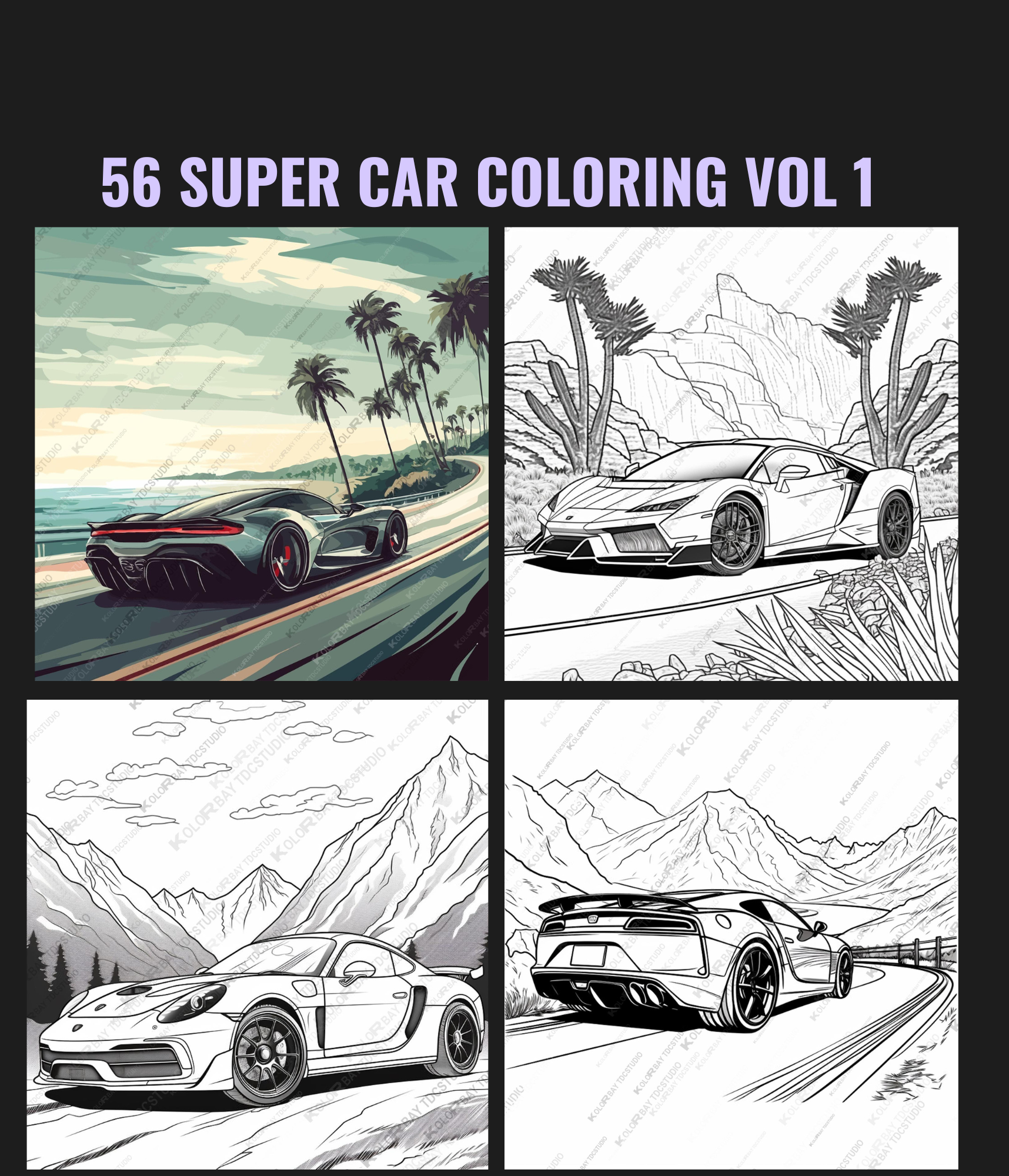Super Car Coloring Pages Volume 1