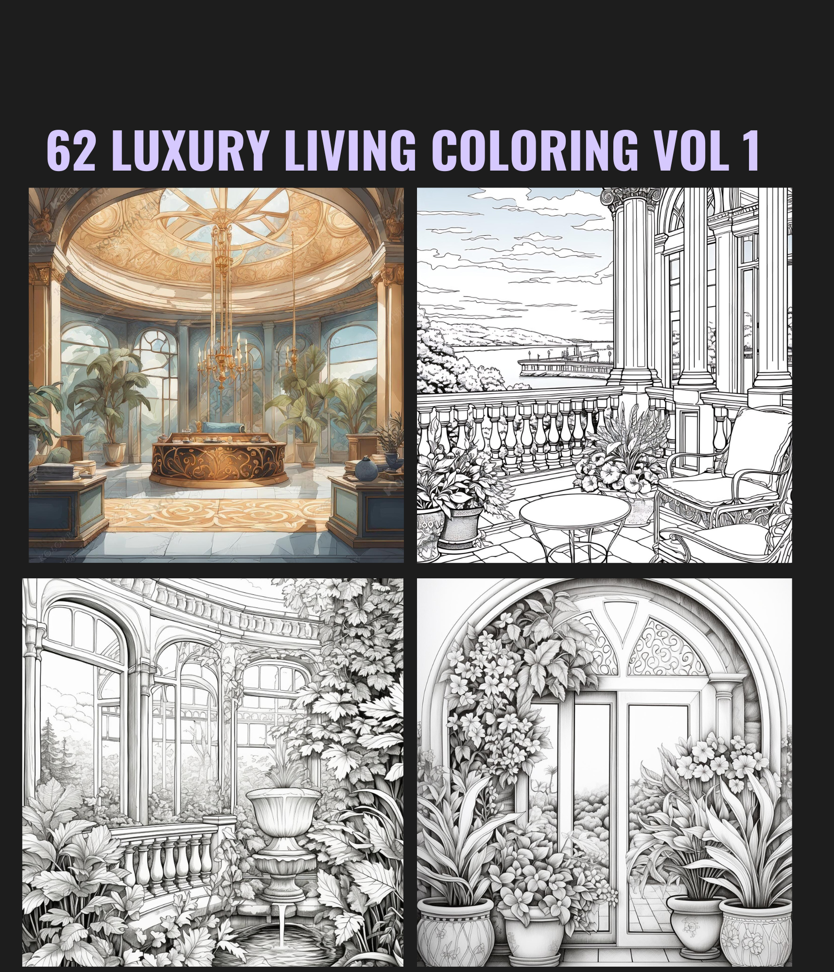Luxury Living Coloring Book