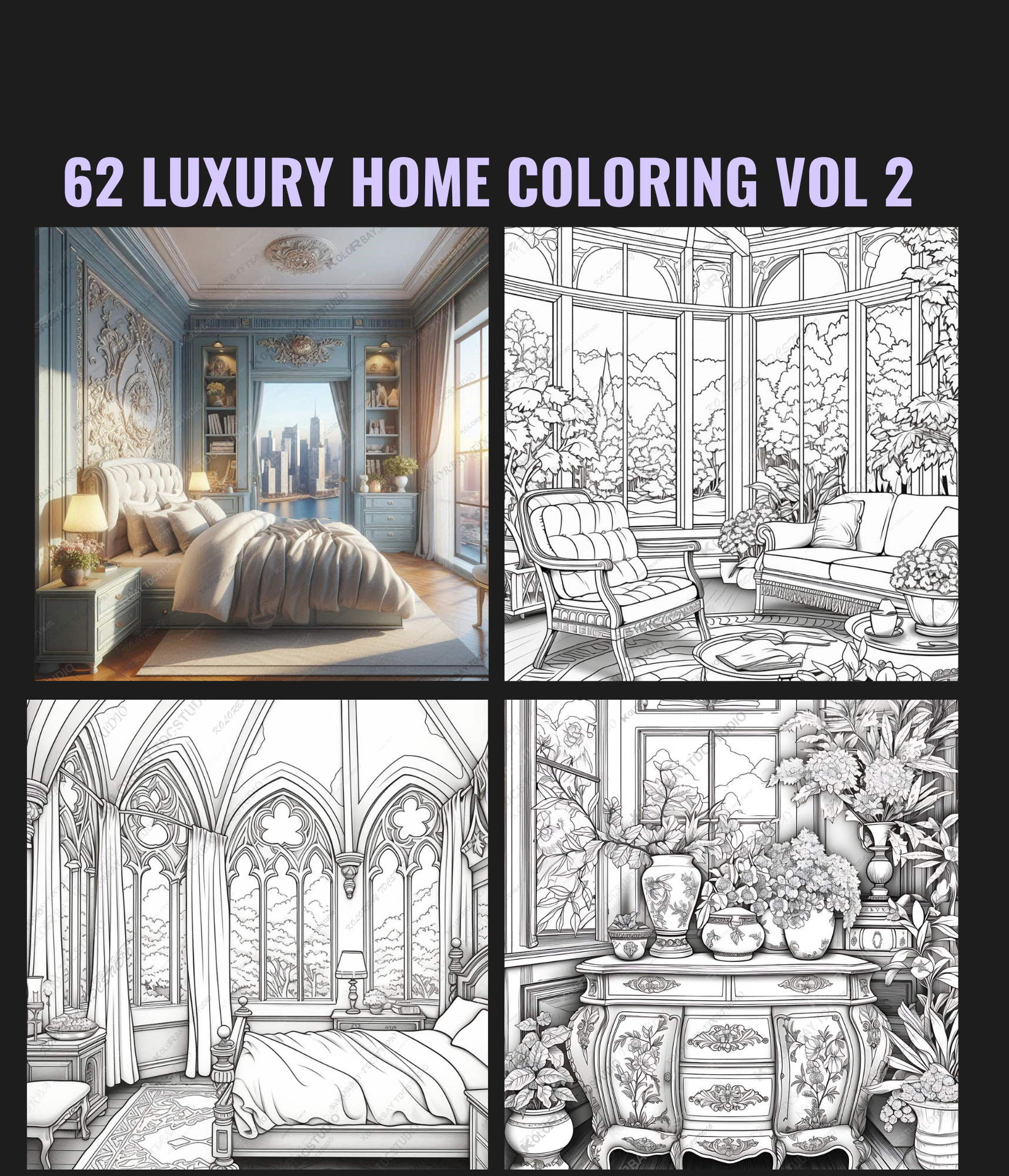 Luxury Homes Coloring Book – Volume 2